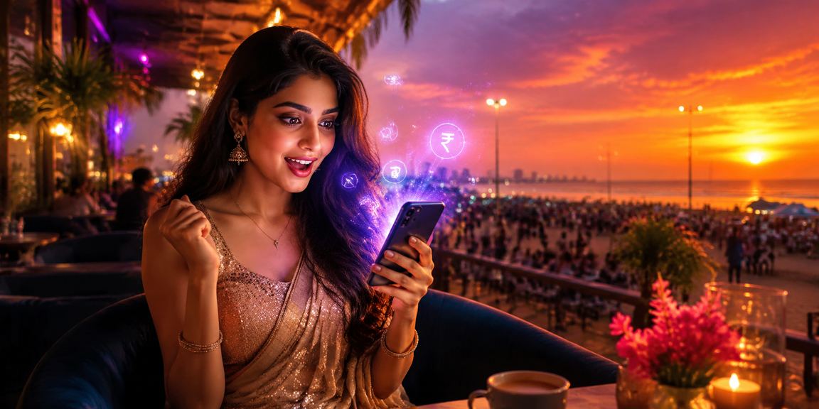 Mobile payment user in Chennai depositing for lottery games
