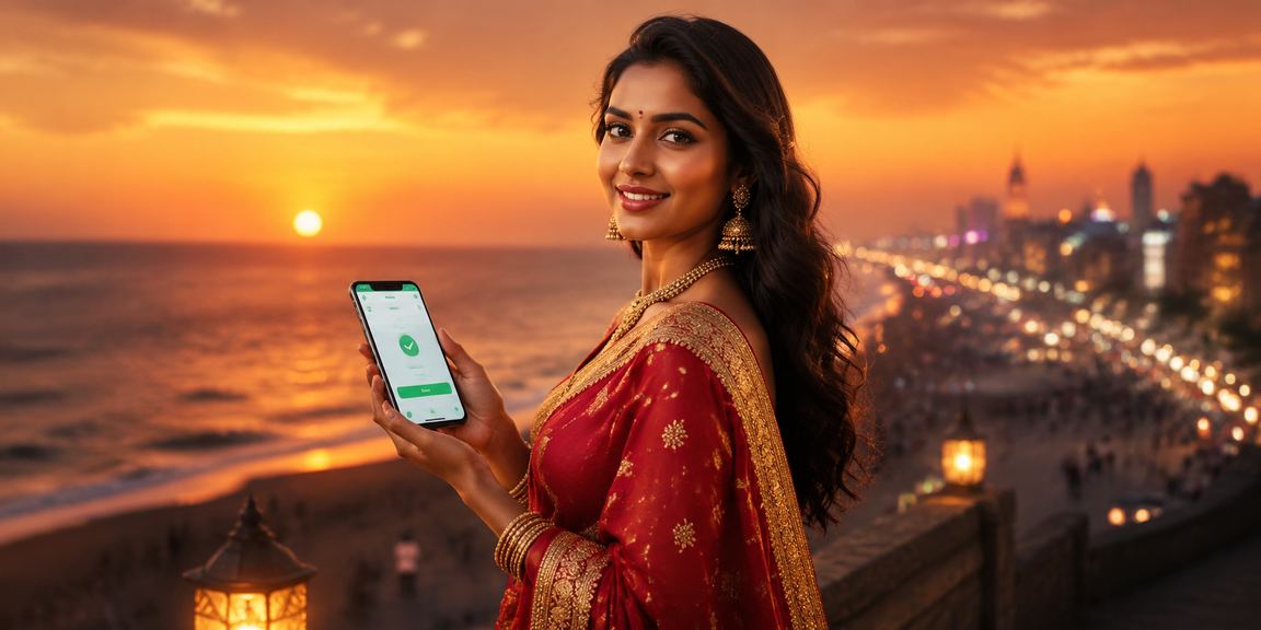 User making a mobile payment in Chennai via smartphone