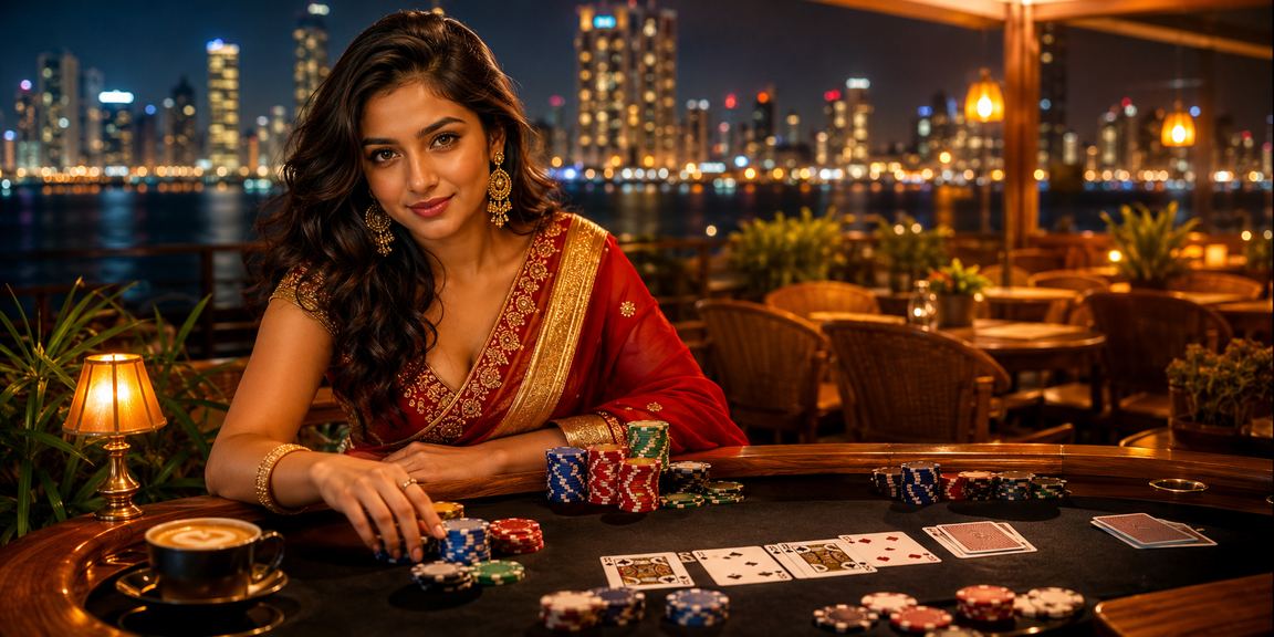 People playing poker at Mumbai Bandra casino